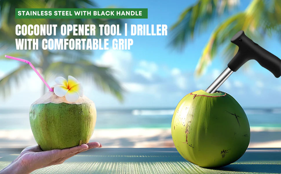 Premium Coconut Opener Tool Driller with Comfortable Grip