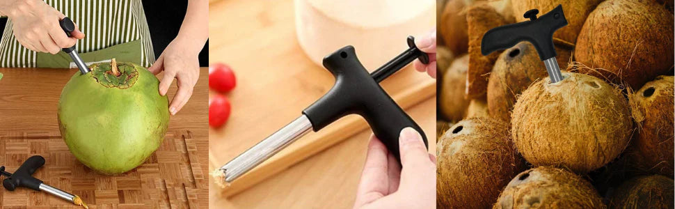Premium Coconut Opener Tool Driller with Comfortable Grip