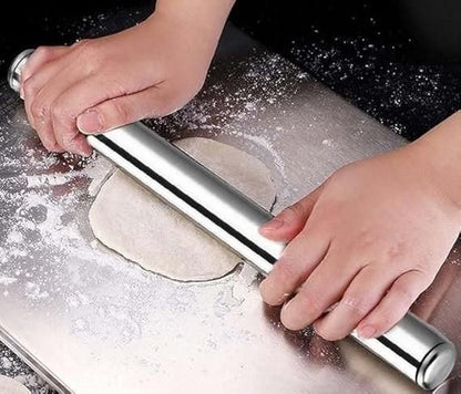 Stainless Steel Rolling Pin Chapati Belan Roti Roller